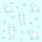 Sheeps cartoon seamless pattern for kids.