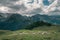 Sheeps in the french pyrenees mountains