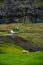 Sheeps pasturing grass in Saksun