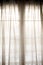 Sheer fabric window curtain with filtered light