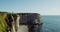 Sheer limestone cliffs on the coast of the English Channel