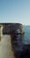 Sheer limestone cliffs on the coast of the English Channel