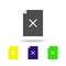 sheet delete character multicolor icon. Element of web icons. Signs and symbols icon for websites, web design, mobile app on whit