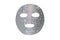 Sheet fabric holographic silver face mask.