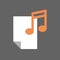 Sheet With Note Musical Sign Icon Music File Concept