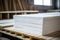 Sheets of expanded polystyrene for house thermal insulation during constructions