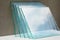 Sheets of Factory manufacturing tempered clear float glass panels cut to size