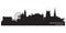 Sheffield, England city skyline. Detailed vector silhouette