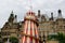 Sheffield Town Hall with fountains in Sheffield. England