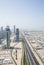 Sheik zayed road photographed from the al hikma tower rooftop, uae