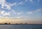 Sheikh Isa Bin Salman causeway Bridge during sunset