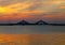 Sheikh Isa Bin Salman causeway Bridge during sunset