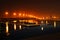 Sheikh Khalifa Bin Salman causeway Bridge at night