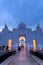 The Sheikh Zayad Grand Mosque entrance during blue hour, Abu Dhabi