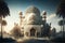 Sheikh Zayed Grand Mosque in Abu Dhabi, United Arab Emirates. Generative AI