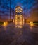 Sheikh Zayed Grand Mosque in Abudhabi with beautiful light reflections