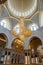 The Sheikh Zayed Grand Mosque, inside view of the largest chandelier, Abu Dhabi, UAE