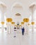 Sheikh Zayed Mosque Corridor with Arabic Geometry Decoration, The Great Marble Grand Mosque at Abu Dhabi, UAE