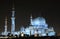 Sheikh Zayed Mosque illuminated at night