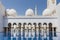 Sheikh Zayed Mosque Left Wing Facade, The Great Marble Grand Mosque at Abu Dhabi, UAE