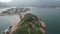 Shek O beach pavilion path Drone shot