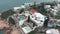 Shek O beach villa with swimming pool Drone shot