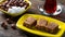 Sheki halva on a plate. Eastern sweets