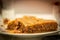 Sheki halva on plate. Selective focus shot