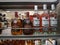 Shelf of bottles of liquor