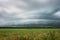 Shelf cloud of a severe thunderstorm over the dutch countryside