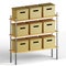 Shelf with drawers. Furniture for storage and sorting of documents, personal belongings, utensils.