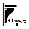 Shelf nailing glyph icon vector illustration black