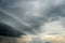 Shelf Nimbostratus clouds are dark, grey, featureless layers of cloud, produce persistent rain.