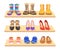 Shelf shoes. Shelves closet shoe rack, store showcase fashion dressing wardrobe for pair elegant women or sport boot