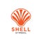 Shell abstract logo design template vector isolated
