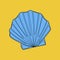 shell beautiful graceful blue bright cute