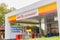 Shell Helix oil change plus ser vice which is autobobile service in Shell gas station in Hua Hin, Thailand October 11, 2016