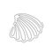 SHELL LINE ART. Vector sea shell. Continuous Line Drawing Vector Illustration