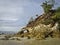 Shell rocks with arches by the sea, Thailand