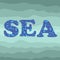 Shell Silhouette Decorative Letters Sea