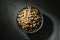 Shelled pine nuts in a bowl