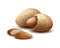 Shelled, unshelled almond nuts