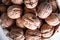 Shelled walnuts. Fresh walnut background