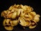 Shells of healthy pistachio nuts.
