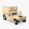 Shelter HMMWV Military Hummer on white. 3D illustration