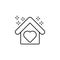 Shelter house heart icon. Element of no government organisation icon