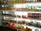 Shelves with Assortment of baby food of various manufacturers in the store for sale.