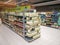 Shelves from the canning department, flours, pasta and natural products