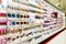 Shelves with cosmetics in a Target store