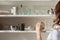 Shelves with different crockery